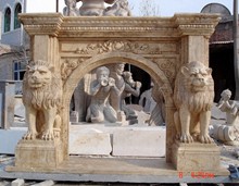 Travertine Fireplace